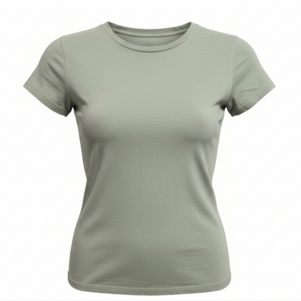 SKIMS Cotton Jersey T Shirt Top Shirt Mineral Green SMALL NWT